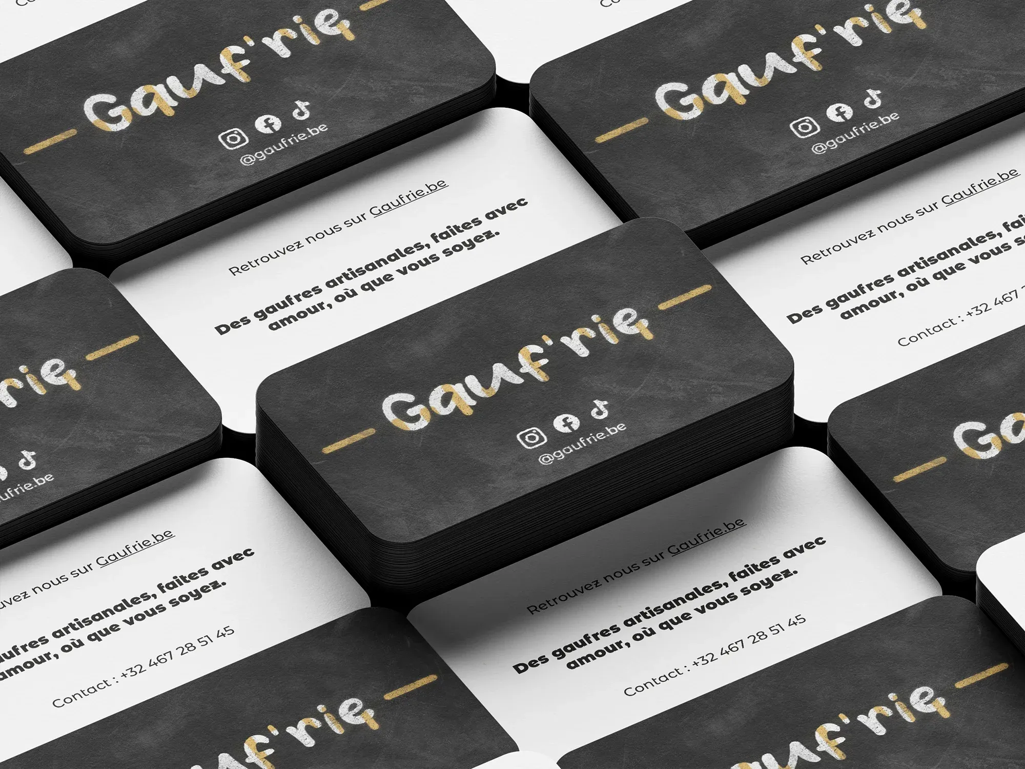 Carte de visite du foodtruck Gauf'rie